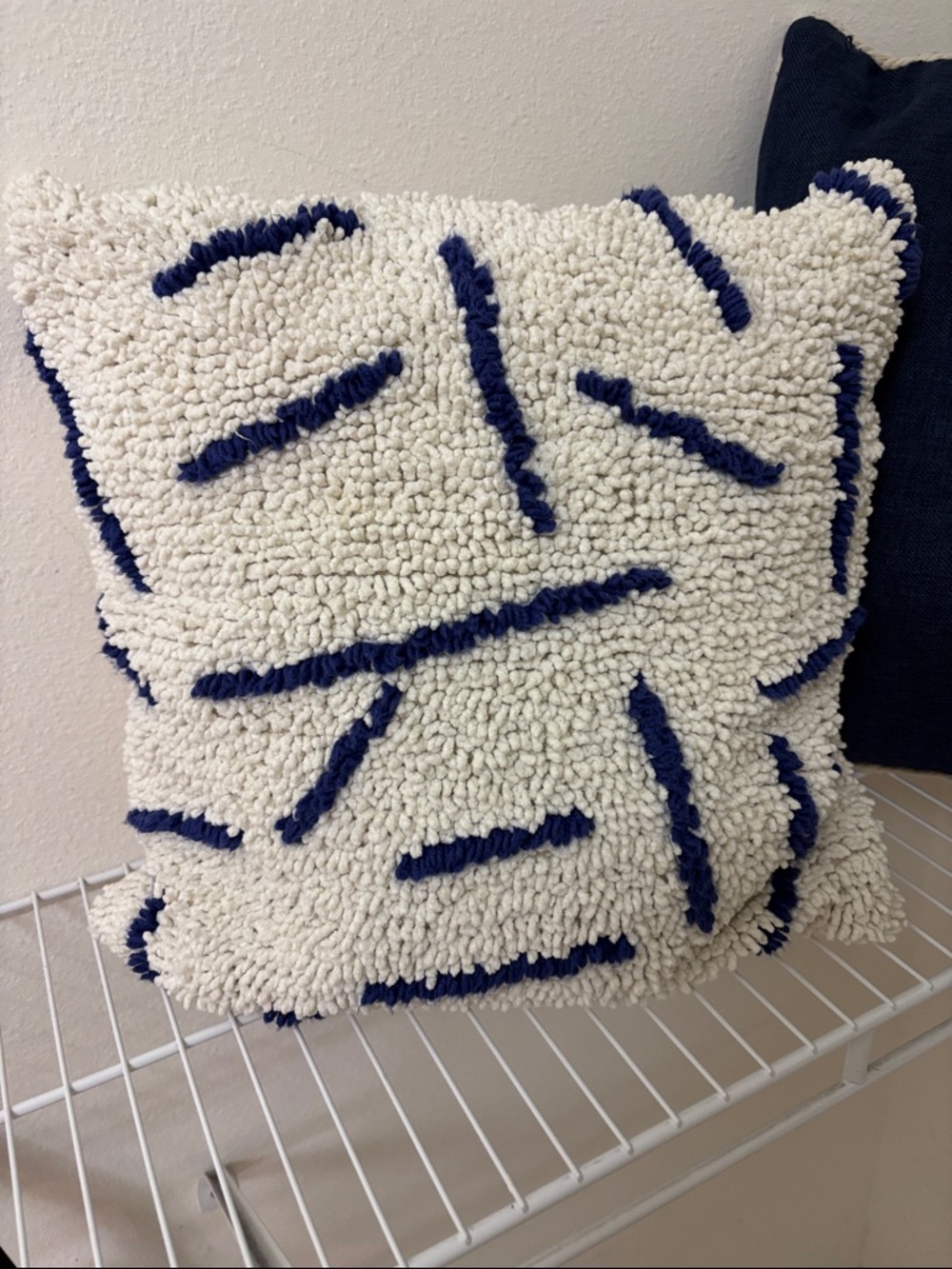 Project 62 Ivory and Navy Tufted Accent Pillow